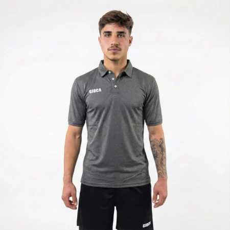 GREY POLY POLO