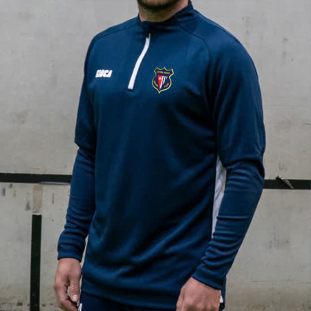 ALTONA NORTH CITY - COLLARELESS 1/4 ZIP TRAINING JUMPER NAVY with ANSC LOGO