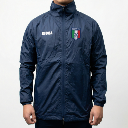 BRISBANE CITY SPRAY JACKET NAVY with BCFC LOGO