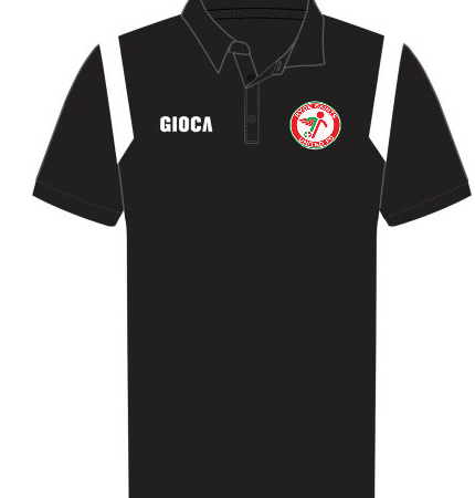 RYDE SAINTS UNITED FC POLO BLACK with Crest