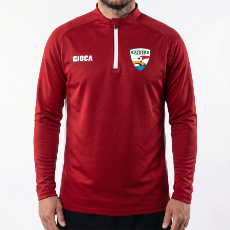 SD RAIDERS FC COLLARLESS RED 1/4 ZIP JUMPER