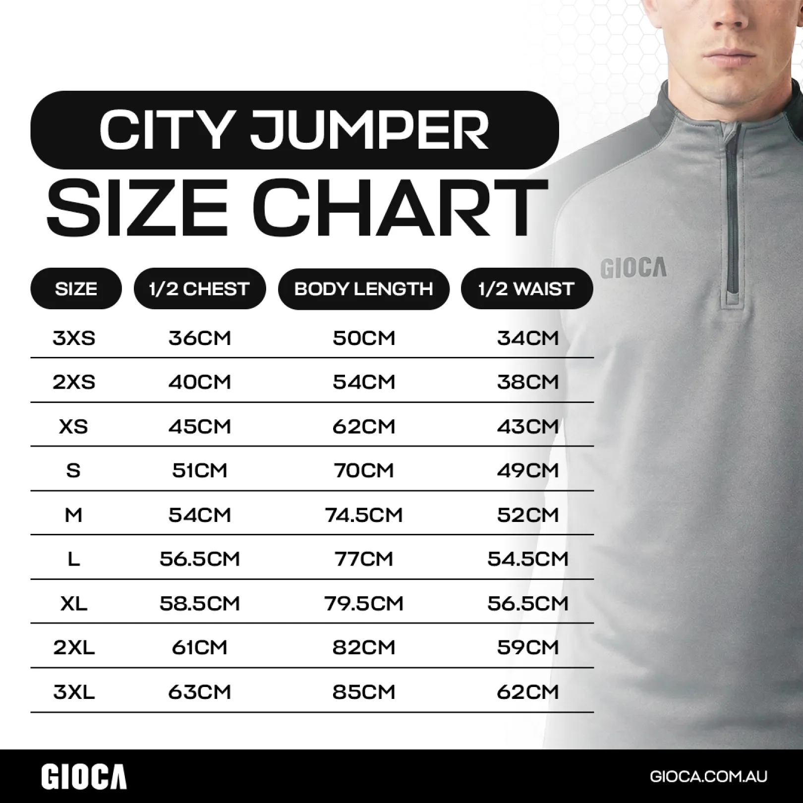 City Jumper Chart
