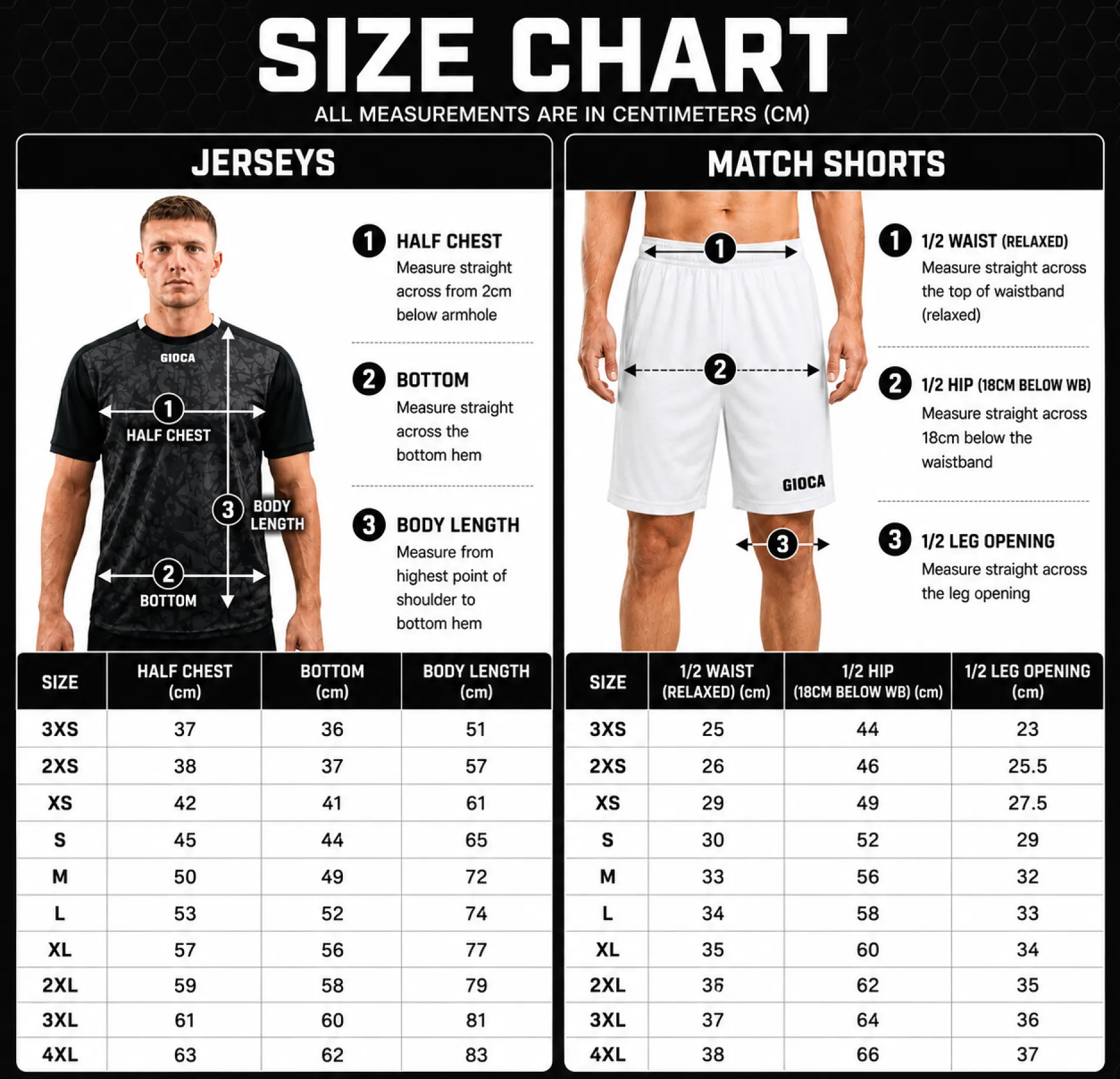 Inverno Vest Chart