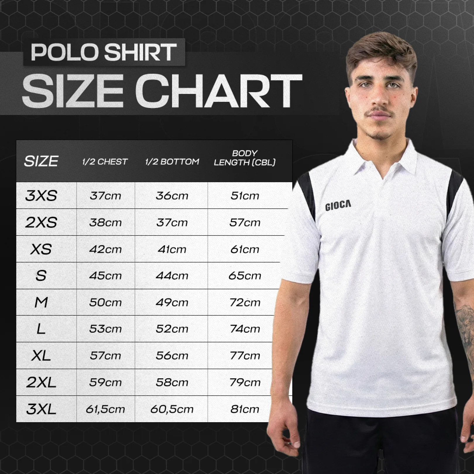 Polo Shirt Chart